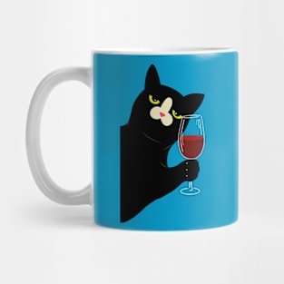 Cat with wine Mug